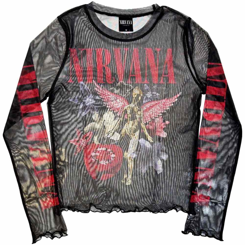 Nirvana - In Utero Vintage Collage Crop top - Schwarz